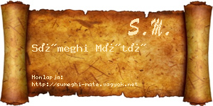 Sümeghi Máté névjegykártya