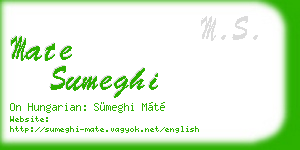 mate sumeghi business card